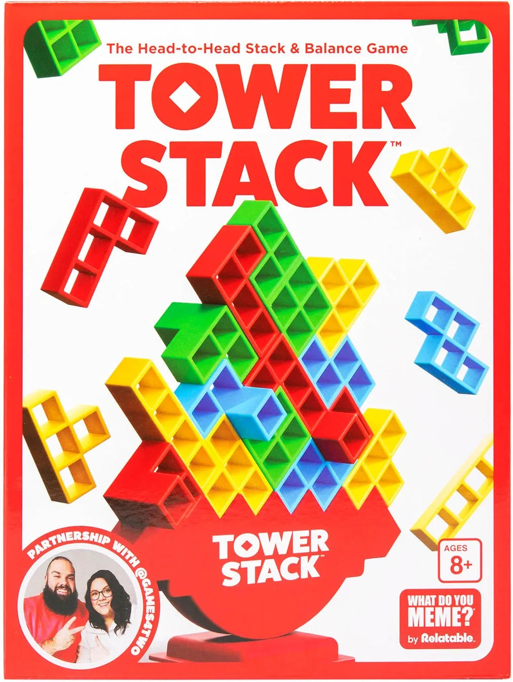 Dragon's Lair Tower Stack stapelspel 2 spelare balans 44 kort