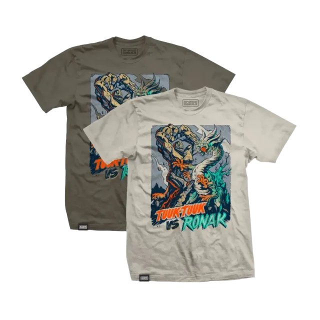 Orange Nebula Bash of the Behemoths t-shirt grå