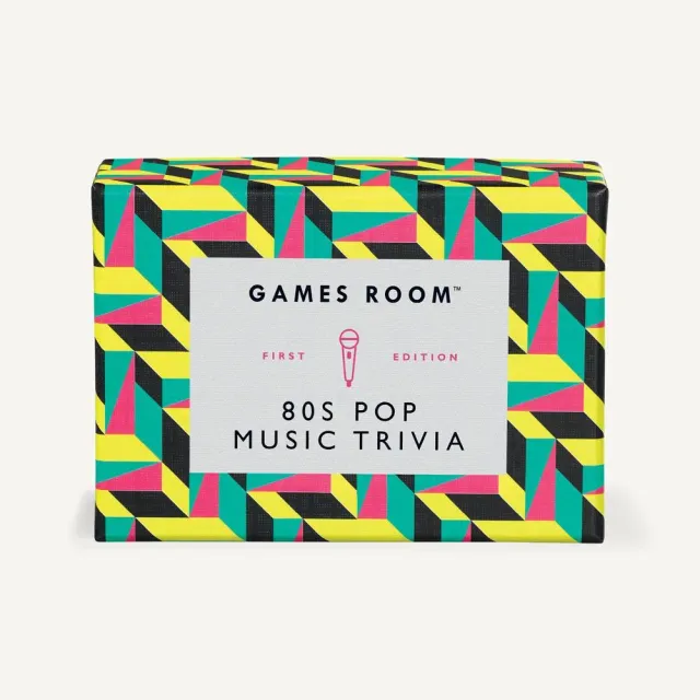 Games Room 80s Pop Music Trivia frågespel 140 kort