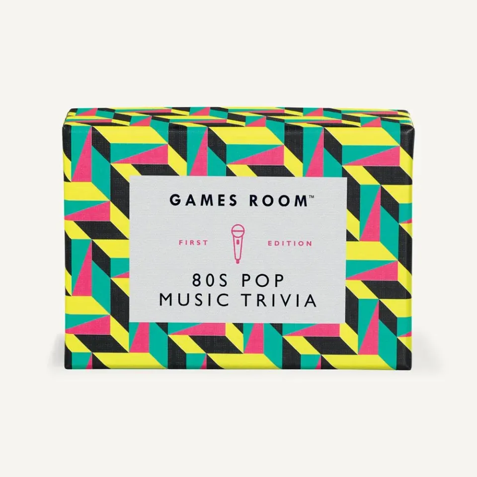 Games Room 80s Pop Music Trivia frågespel 140 kort