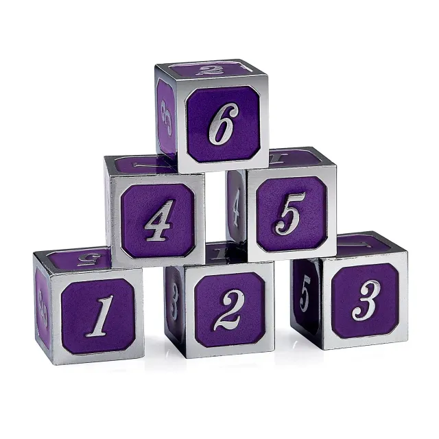 Dragon's Lair Lilla D6 Metal tärningar 6-pack 14mm