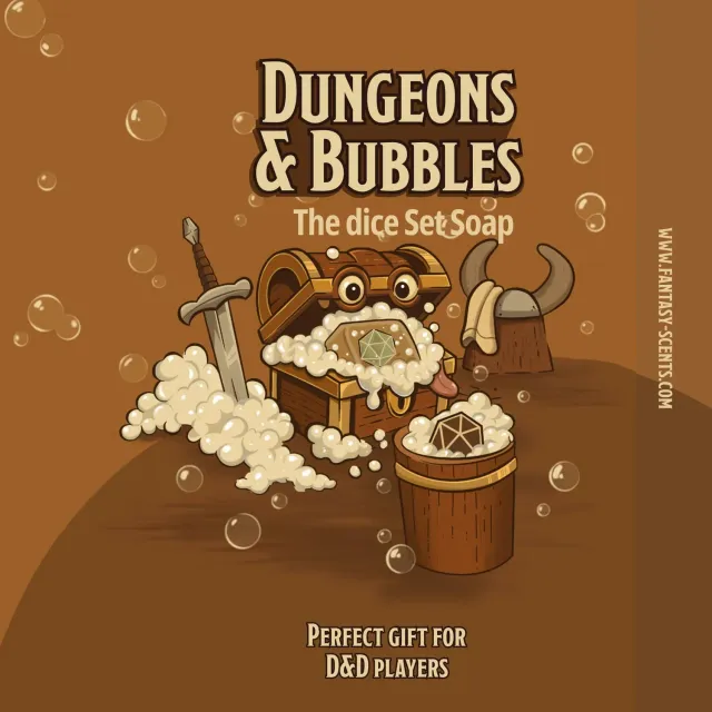 Dragon's Lair Dungeons & Bubbles tvål tärningsset körsbärsblom 7st