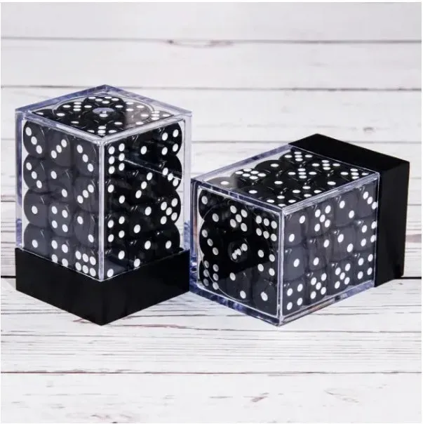 Dragon's Lair D6 12 mm tärningar svart 36-pack
