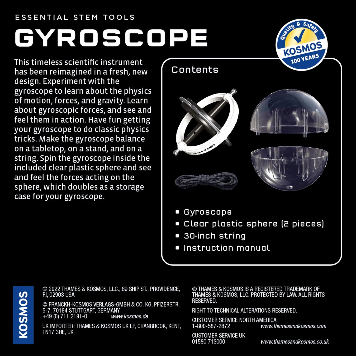 Kosmos Gyroscope gyroskop experiment fysikset balans
