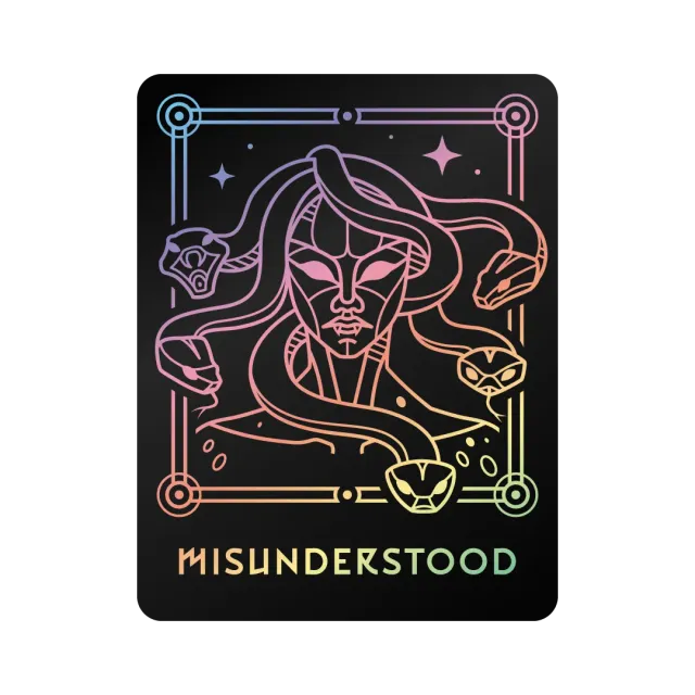 Orange Nebula Misunderstood Medusa klistermärke konceptmotiv
