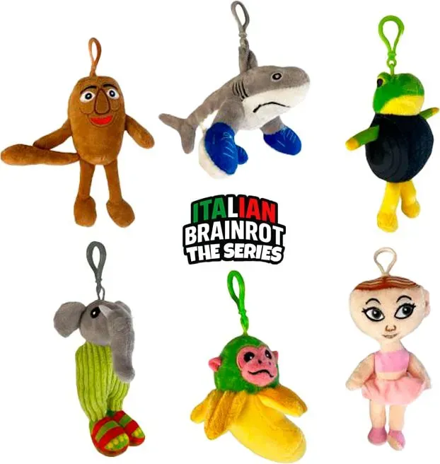 Dragon's Lair Italian Brainrot mjukis bagclip 13cm slumpad
