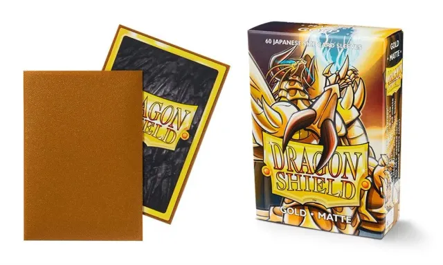 Dragon Shield Small Japanese Matte kortfickor guld 60-pack small