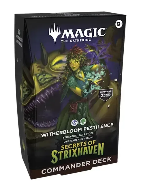 Magic The Gathering Strixhaven Witherbloom Commander-lek 100 kort