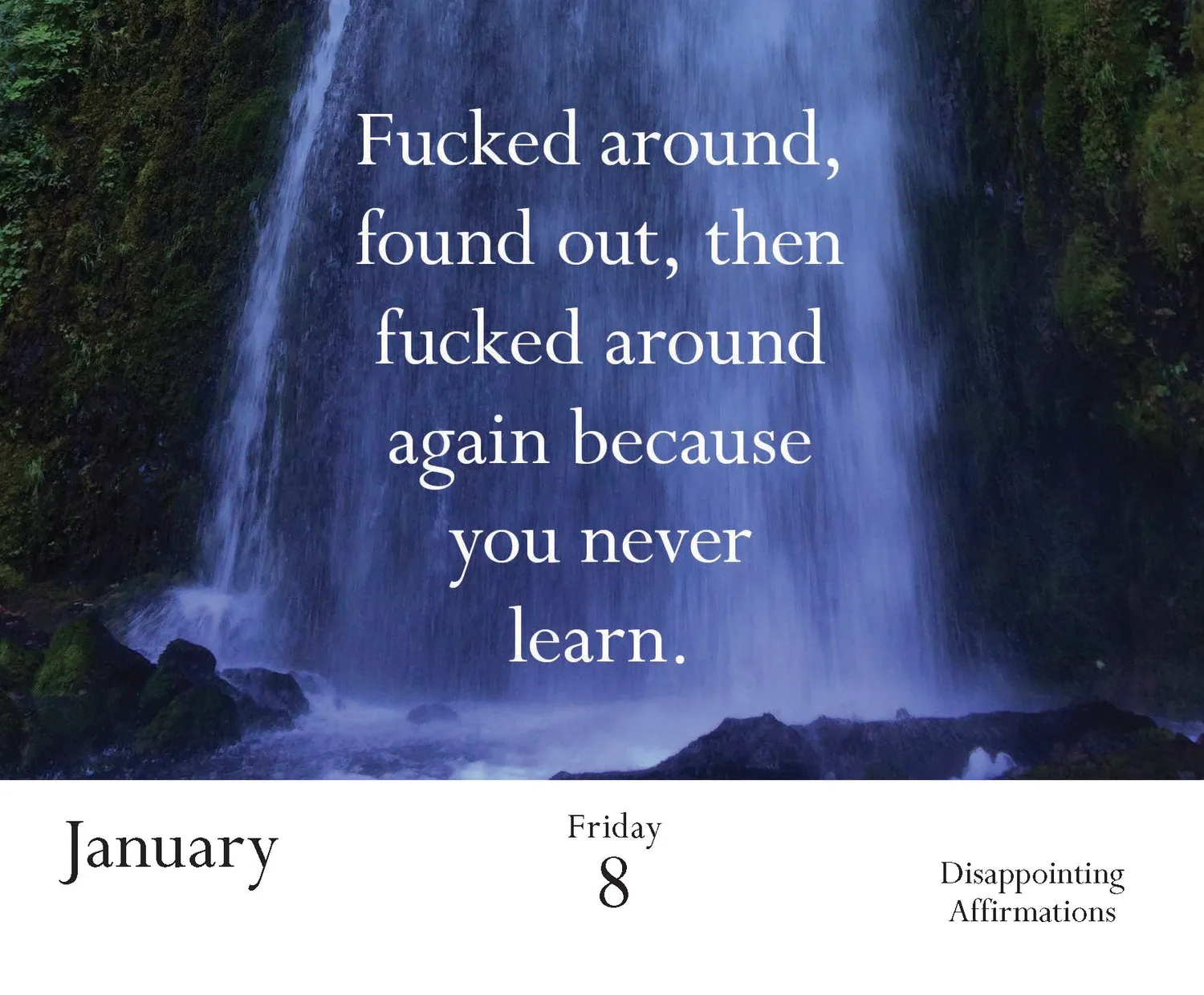 Games Room Disappointing Affirmations dagkalender 2027