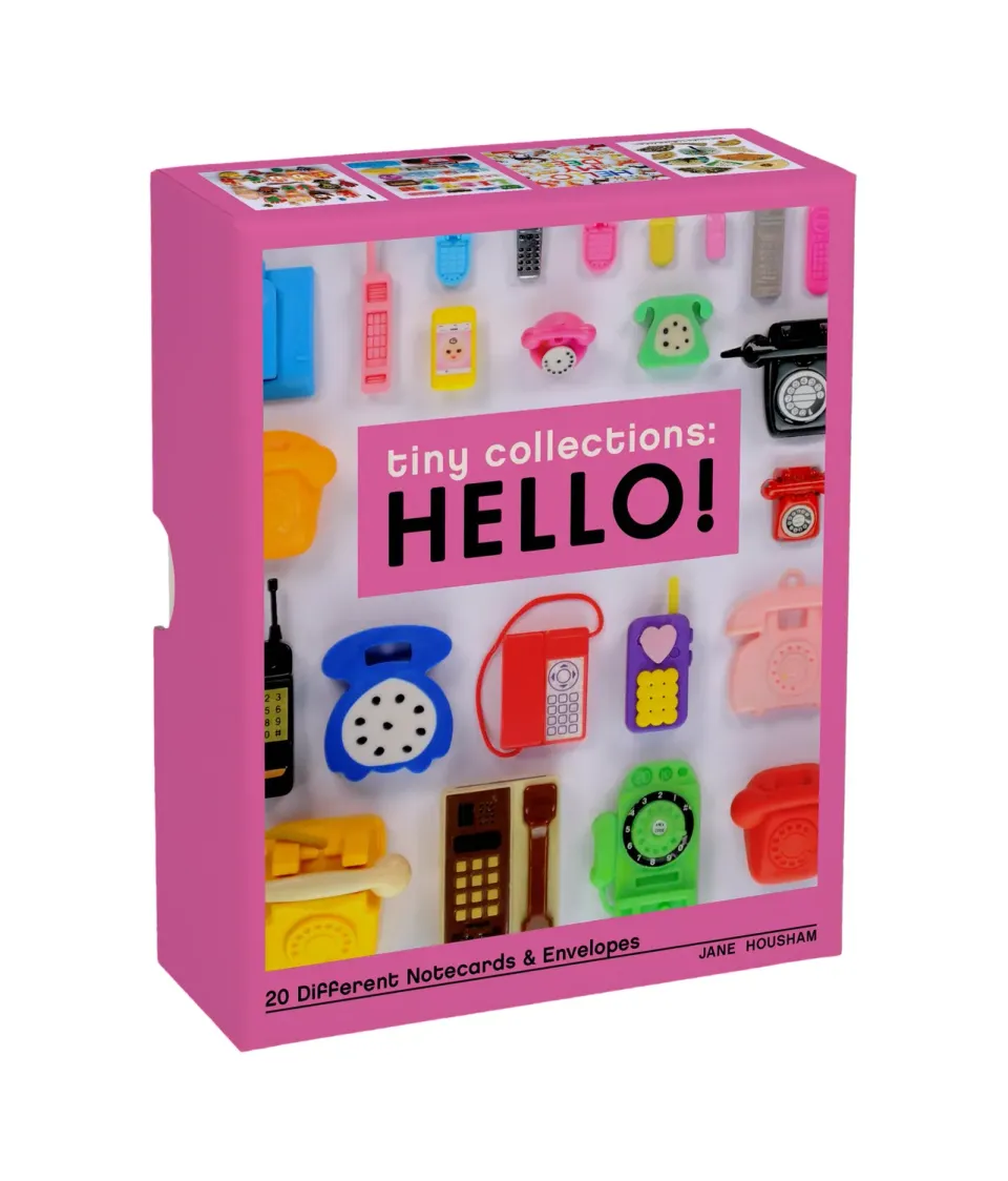 Tiny Collections Hello Notes kort 20-pack retro