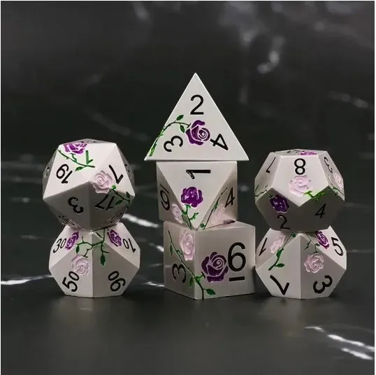 Dragon's Lair Metallic Purple Pink tärningsset metall 7-pack