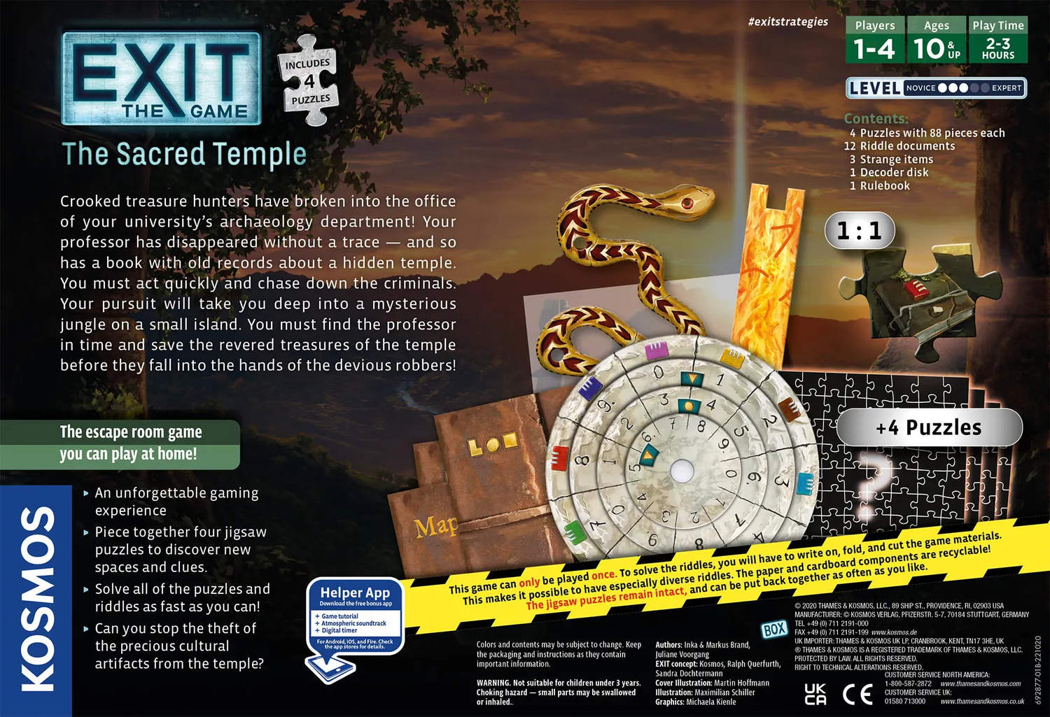 Kosmos EXIT Sacred Temple escape-spel pussel nivå 4