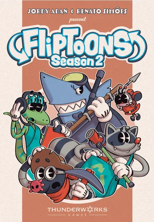 FlipToons Season 2 kortspel deck-building 1-4 spelare