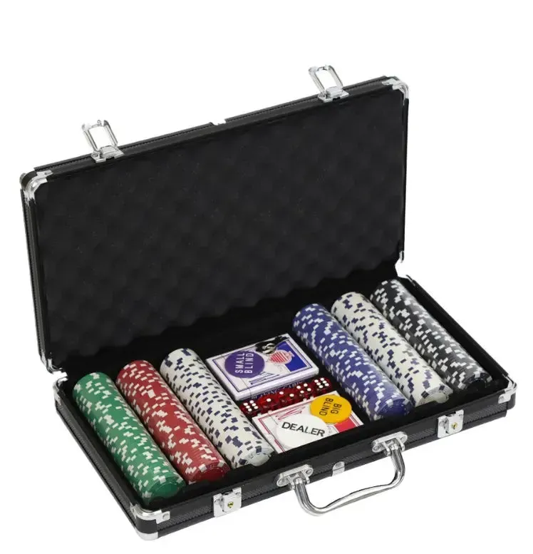 Dragon's Lair Pokerset 300 chips svart metallväska 11,5g