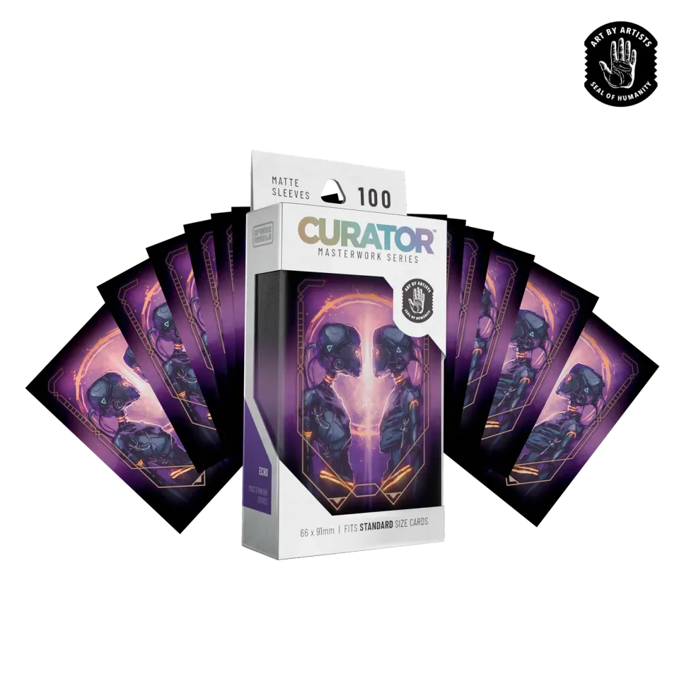 Orange Nebula Curator Masterwork Echo kortskydd 100-pack