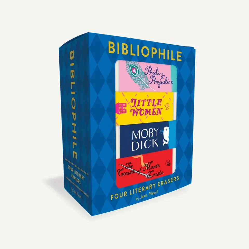 Games Room Bibliophile Literary Erasers suddgummin 4-pack