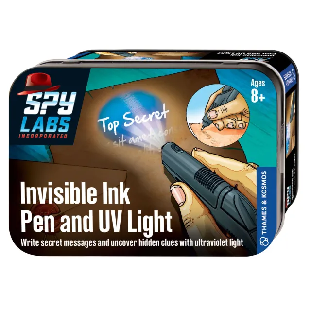 Kosmos Spy Labs spionpenna osynligt bläck UV-lampa