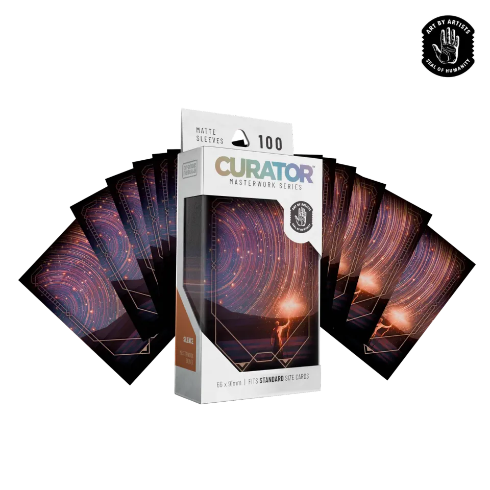 Orange Nebula Curator Masterworks Silence sleeves 100-pack