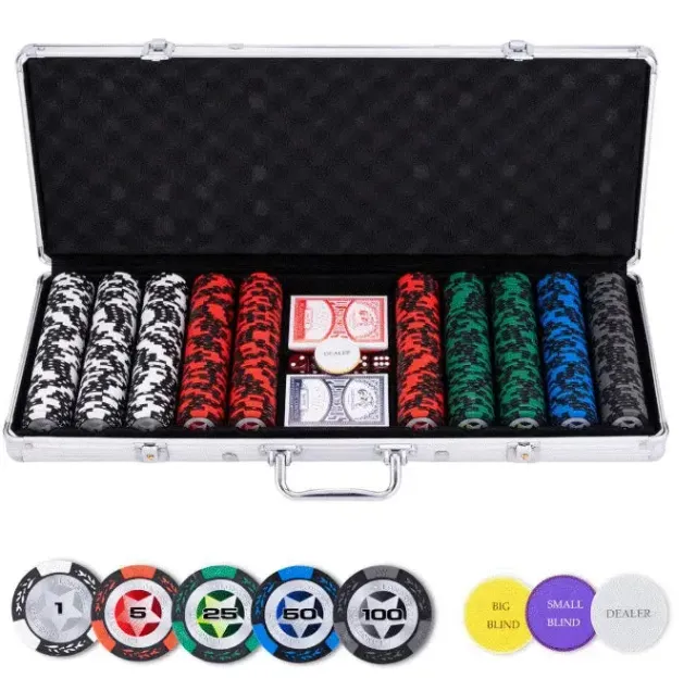 Dragon's Lair Poker Set Silver Case pokerset 500 marker låg