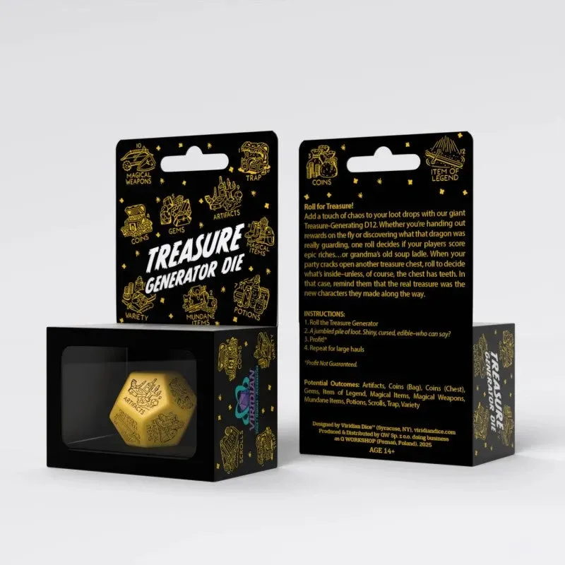 Dragon's Lair Treasure Generator Die tärning T12 jumbo gul