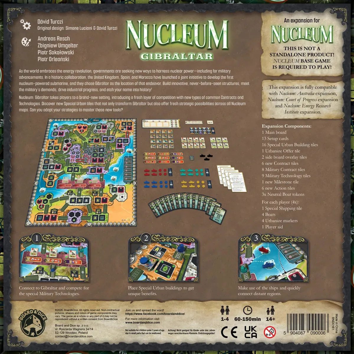 Dragon's Lair Nucleum Gibraltar expansion 2-4 spelare strategi