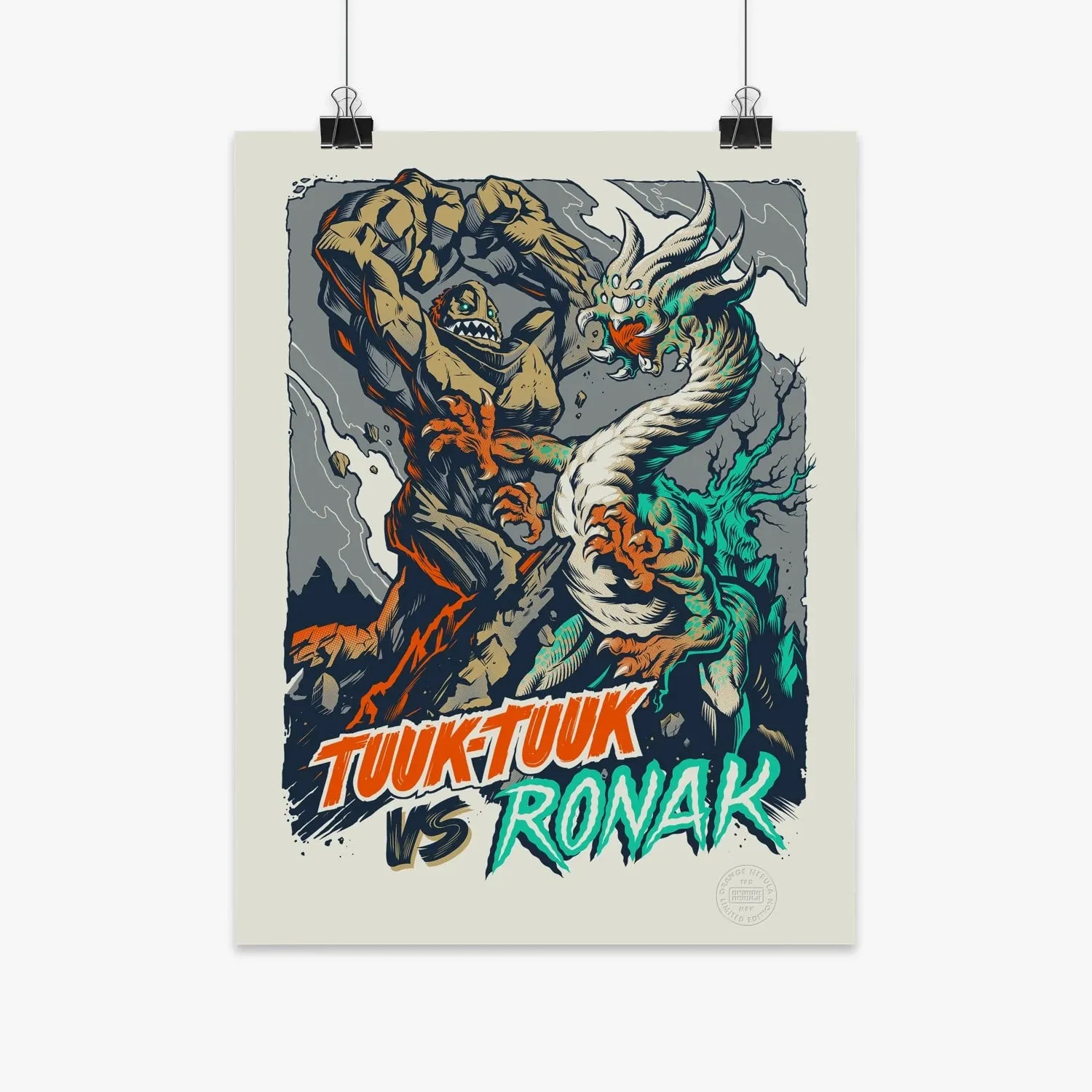 Orange Nebula Bash of the Behemoths poster 18x24 5-färg