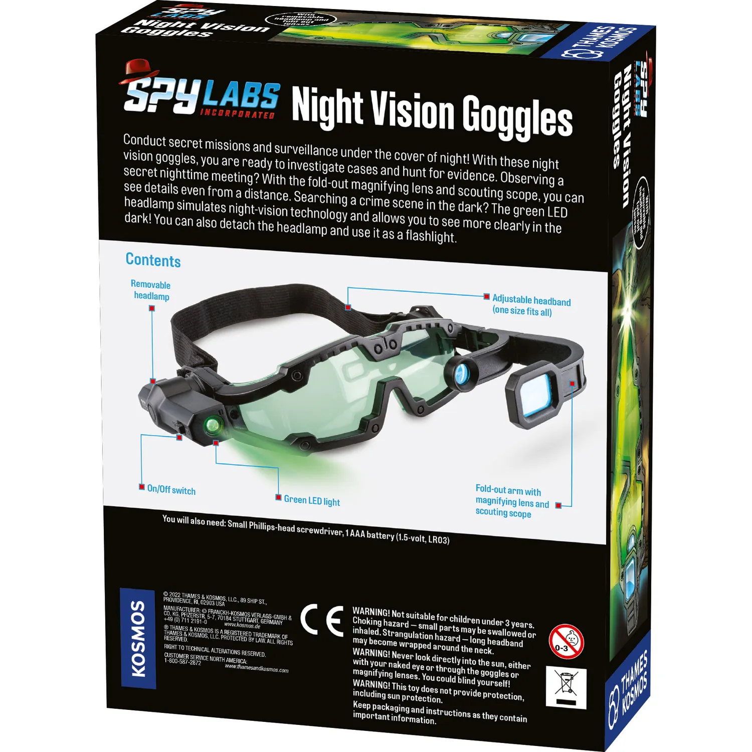 Kosmos Spy Labs Night Vision Goggles mörkerglasögon