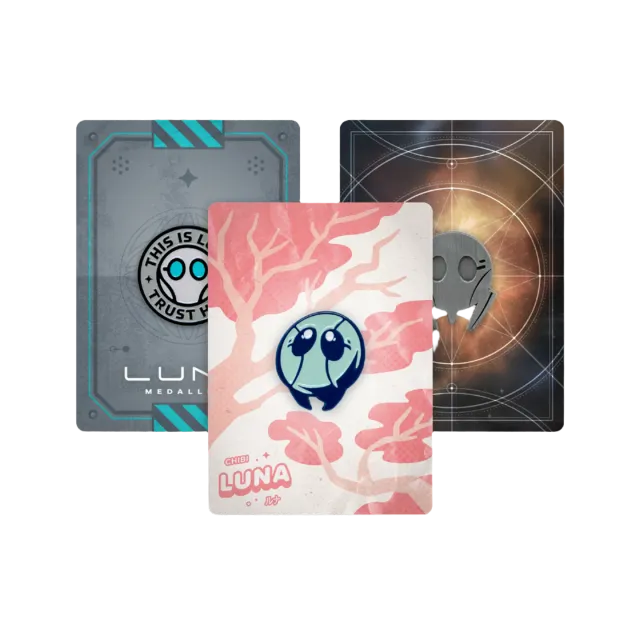 Orange Nebula Luna Pin Pack pins 3-pack metall