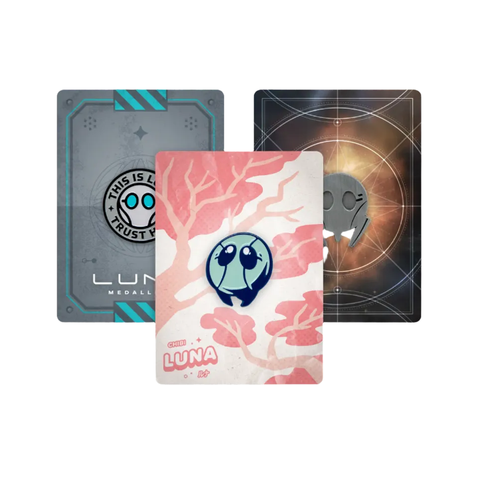 Orange Nebula Luna Pin Pack pins 3-pack metall