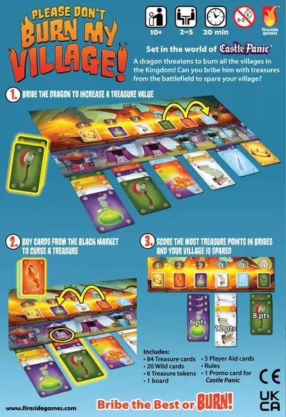 Dragon's Lair Please Don't Burn My Village kortspel 2-5 spelare