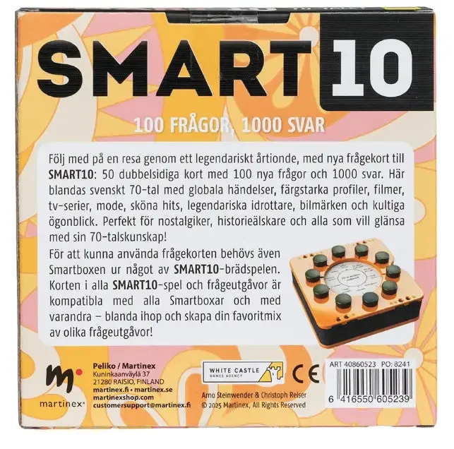 SMART10 70-talet frågekort 50 kort svenska regler