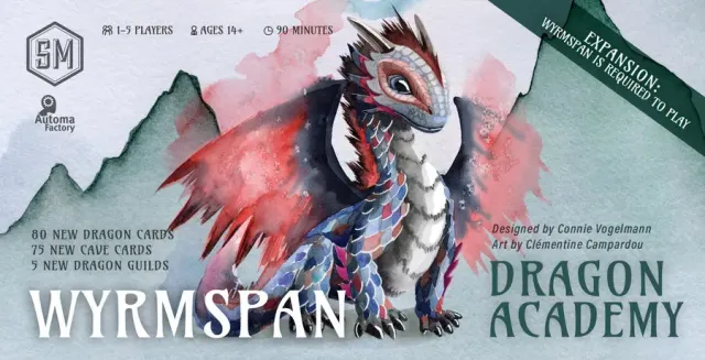 Wyrmspan Dragon Academy expansion 1-5 spelare 90 min
