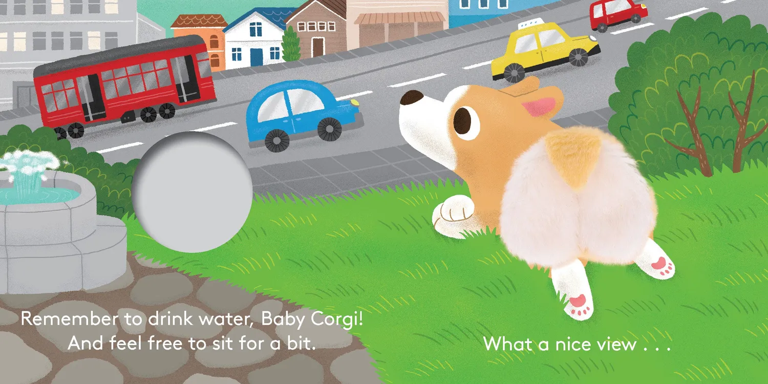 Games Room Baby Corgi Butt fingerbok med docka