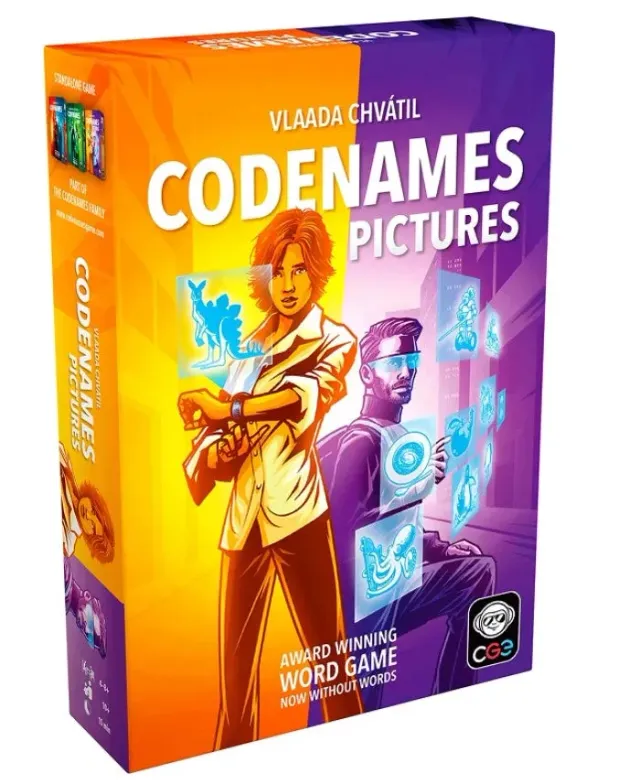 Codenames Pictures 2025 partyspel svenska bilder 2-8 spelare