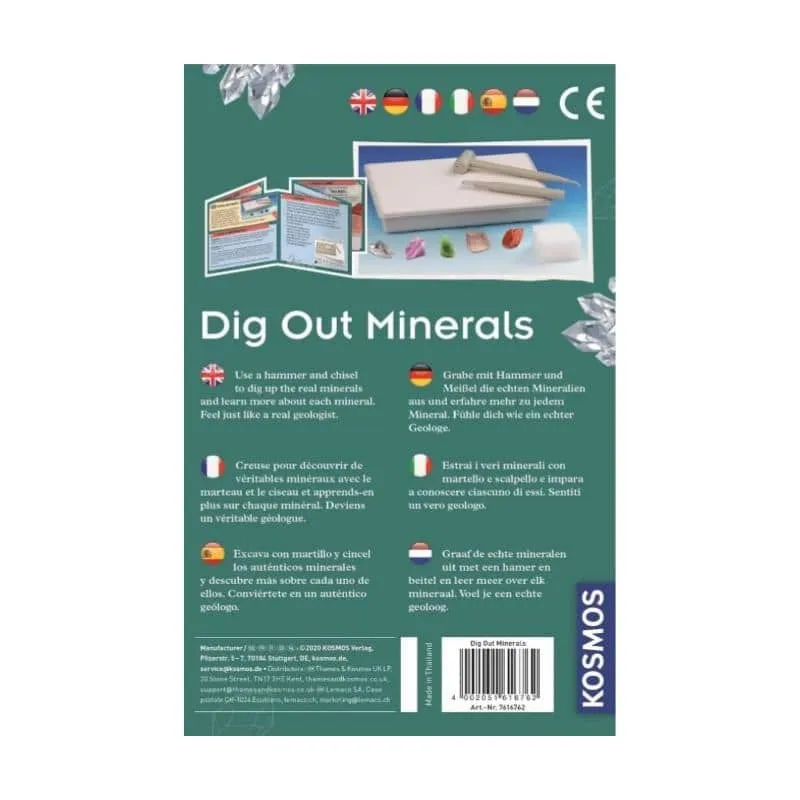 Kosmos Dig Out Minerals utgrävningsset 5 stenar