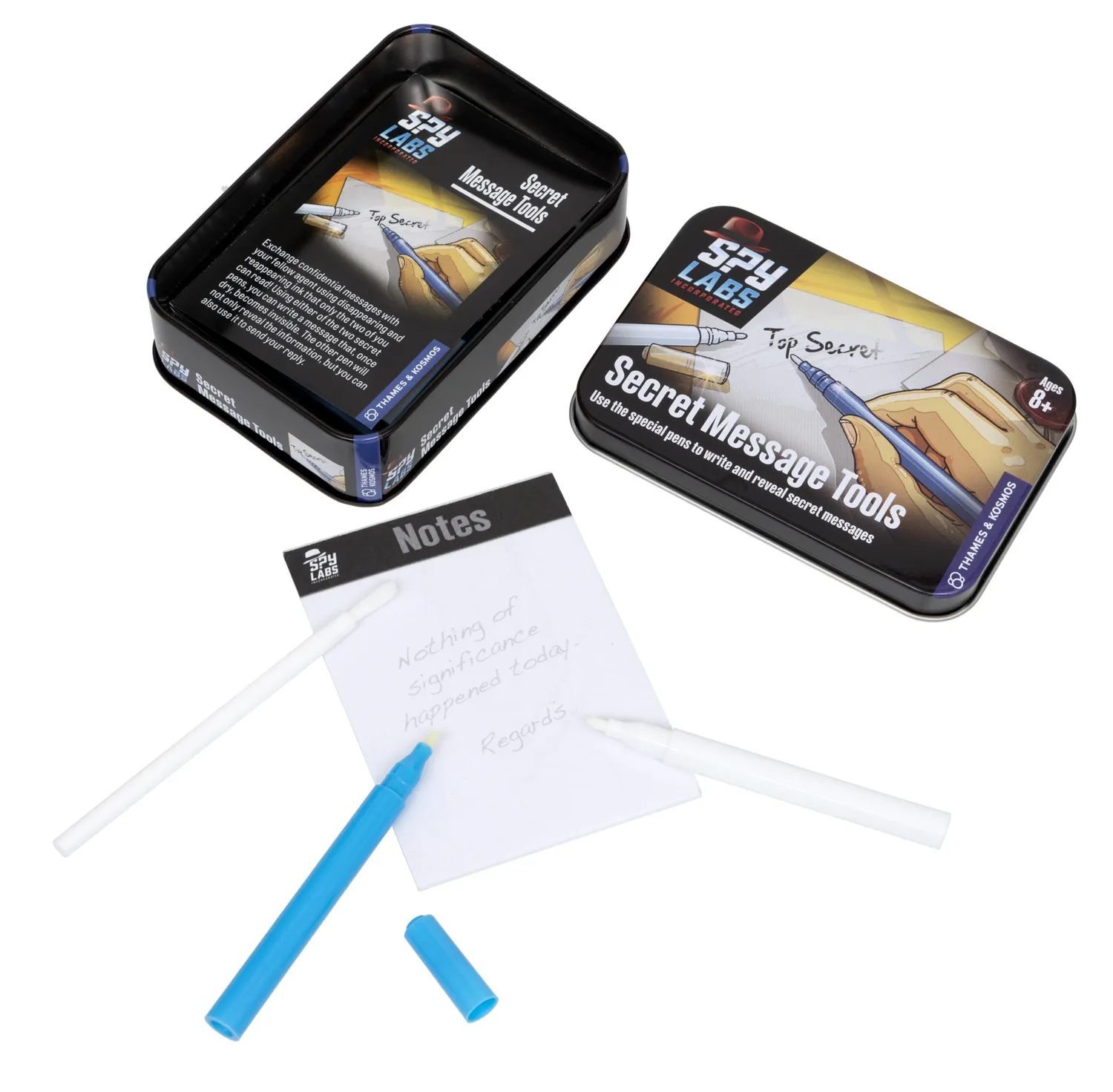 Kosmos Spy Labs Secret Message Tools spionpennor 2-pack