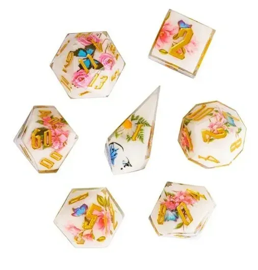 Dragon's Lair White Summer tärningsset rollspel vit