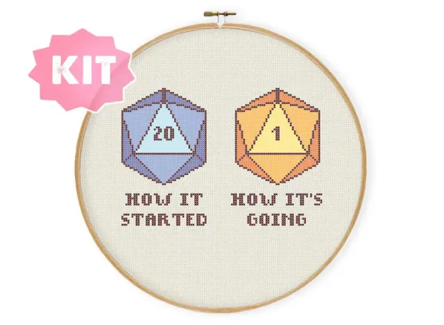 How It Started korsstygnskit D20 rollspel present