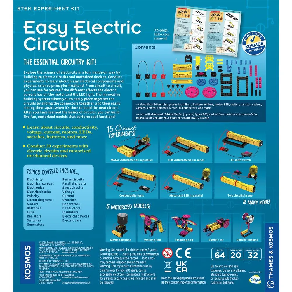 Kosmos Easy Electric Circuits experimentkit 20 kretsar