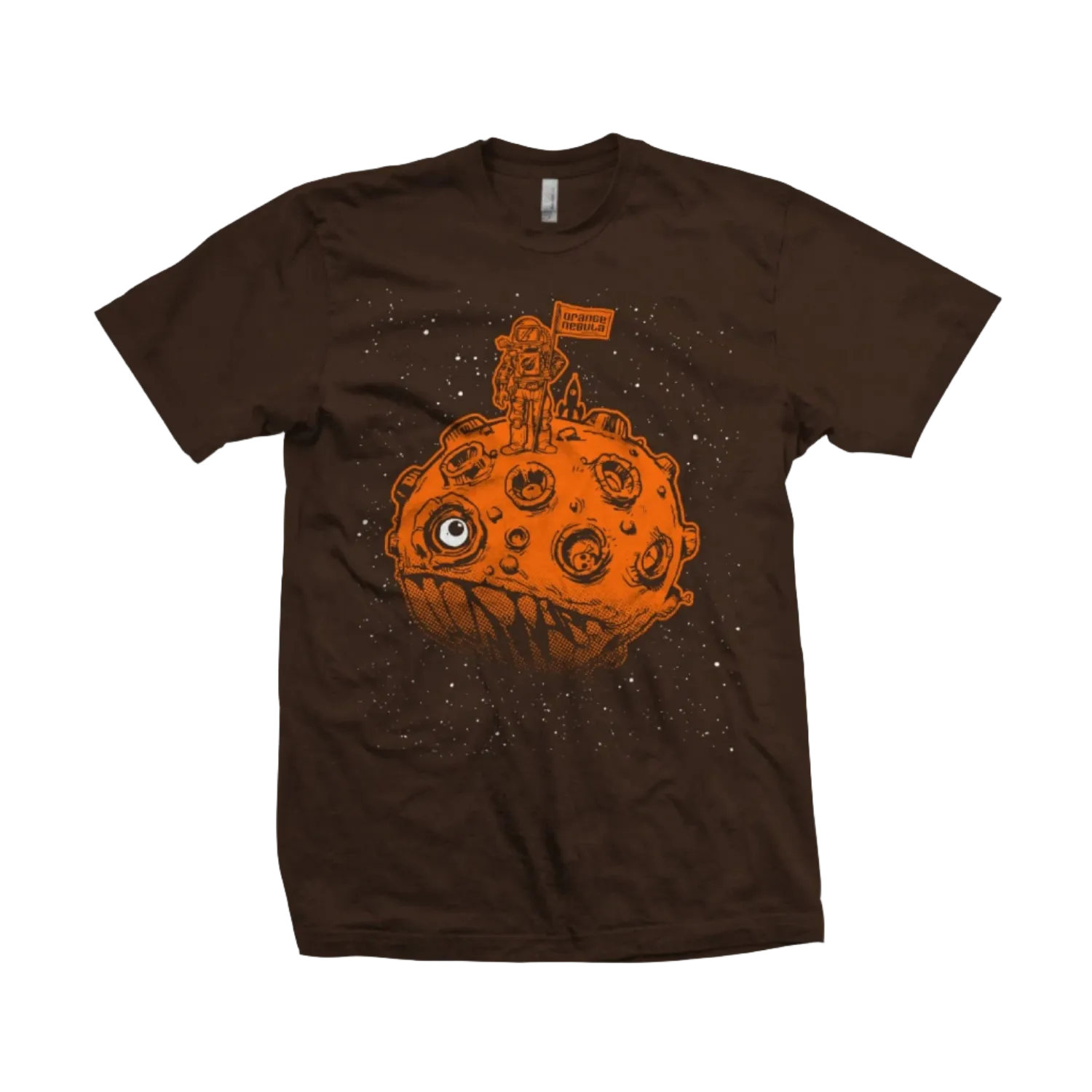 Orange Nebula Monster Planet Tee t-shirt bomull