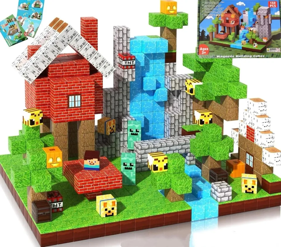 Dragon's Lair Forest Cabin magnetiska byggblock 150-pack magnetleksak
