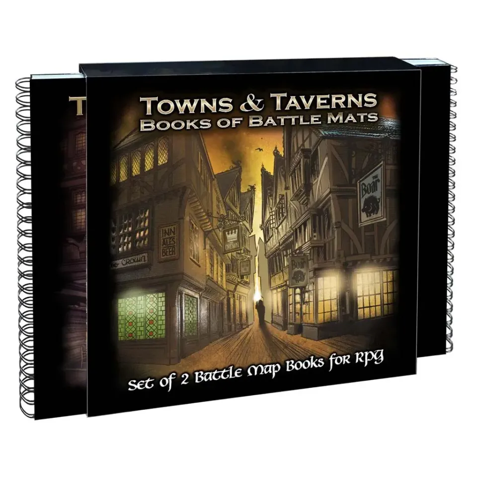 Towns & Taverns Books of Battle Mats kartböcker 2-pack