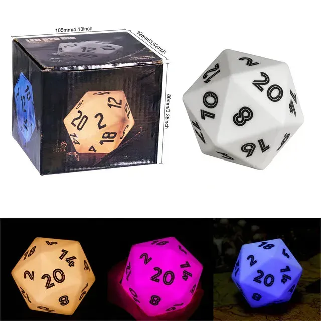 Dragon's Lair D20 LED tärning 86mm färgskiftande