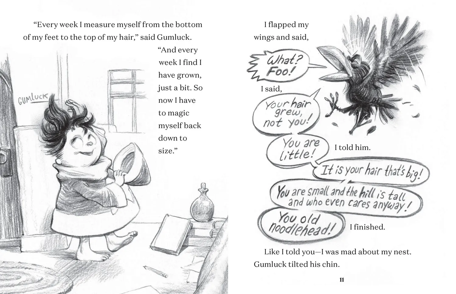 Games Room Story of Gumluck the Wizard barnbok fantasy