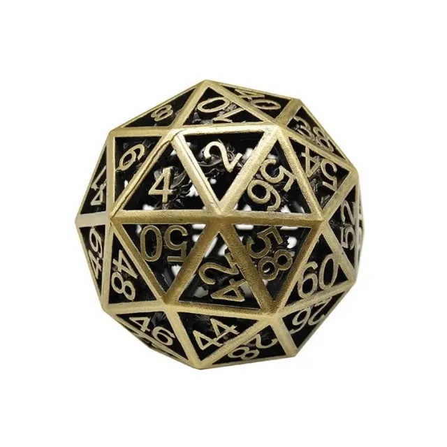 Dragon's Lair D60 tärning guld 40mm ihålig 60-sidig