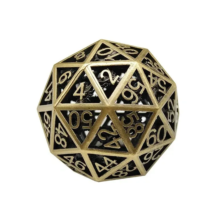 Dragon's Lair D60 tärning guld 40mm ihålig 60-sidig