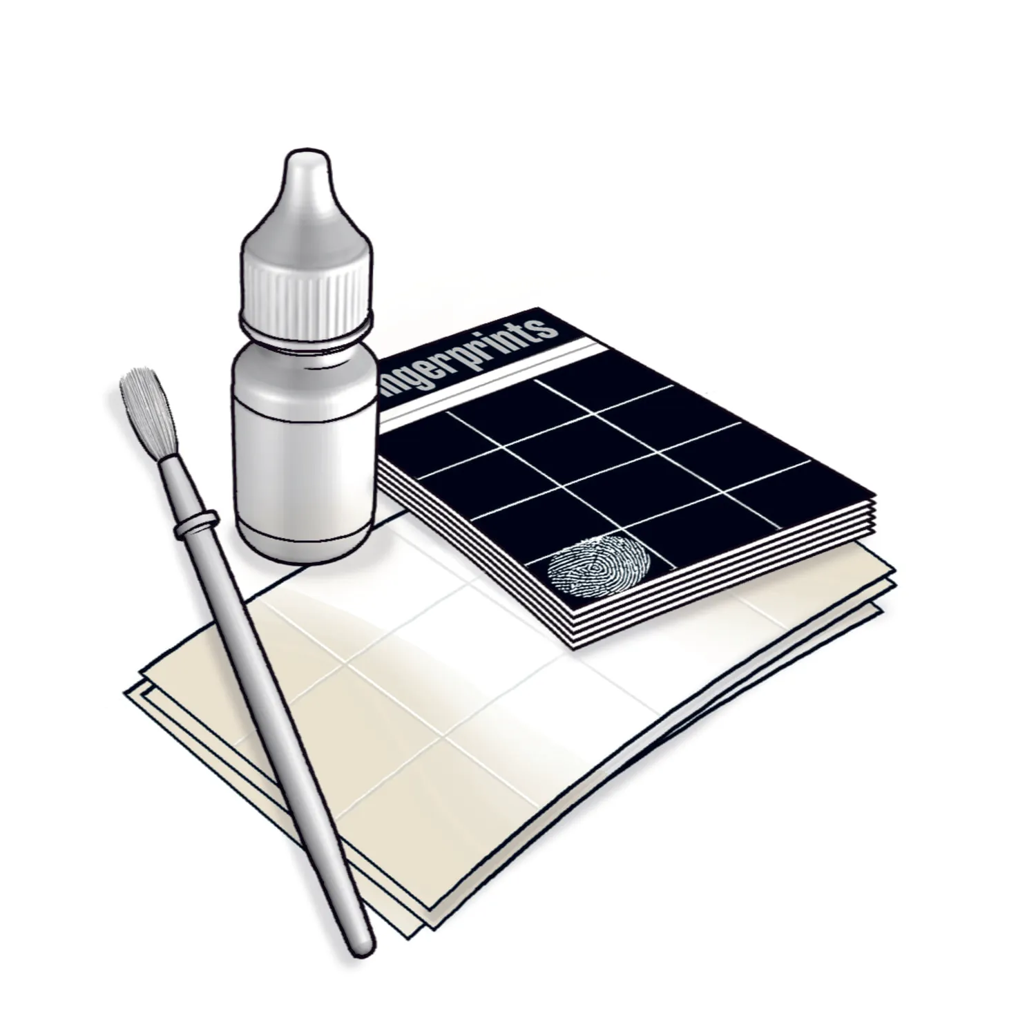 Kosmos Spy Labs Fingerprinting Kit detektivset plåtask