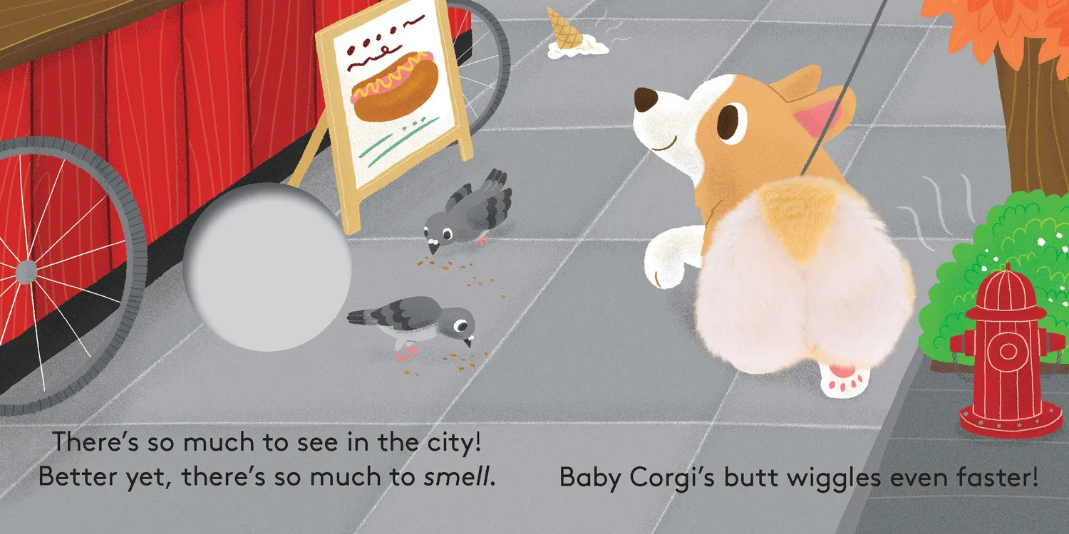 Games Room Baby Corgi Butt fingerbok med docka
