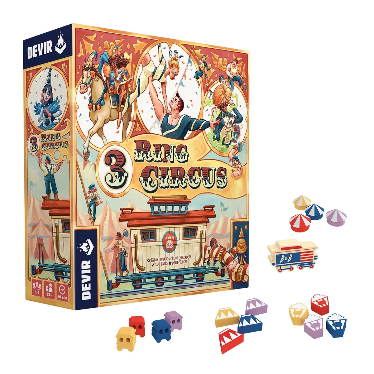 Kosmos 3 Ring Circus brädspel strategi cirkus