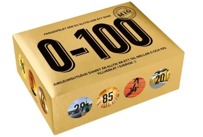 0-100 Guld frågespel jubileumsutgåva 700 frågor